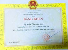 Bang khen tap the
